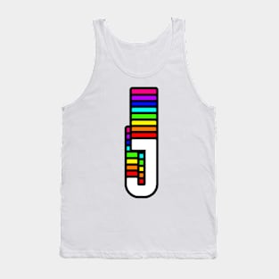 Rainbow Letter, J Tank Top